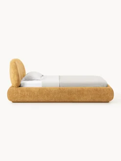 Letto imbottito in teddy bouclé con contenitore Alba