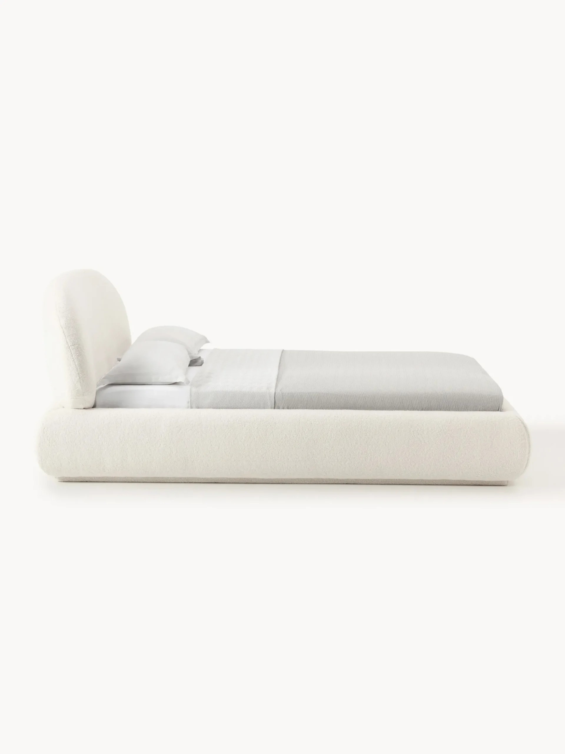 Letto imbottito in teddy Alba