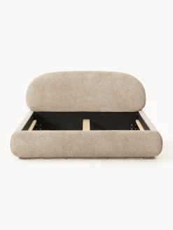 Letto imbottito in teddy bouclé Alba