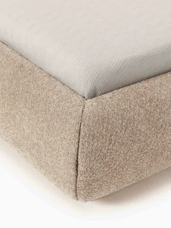 Letto imbottito in teddy bouclé Alba