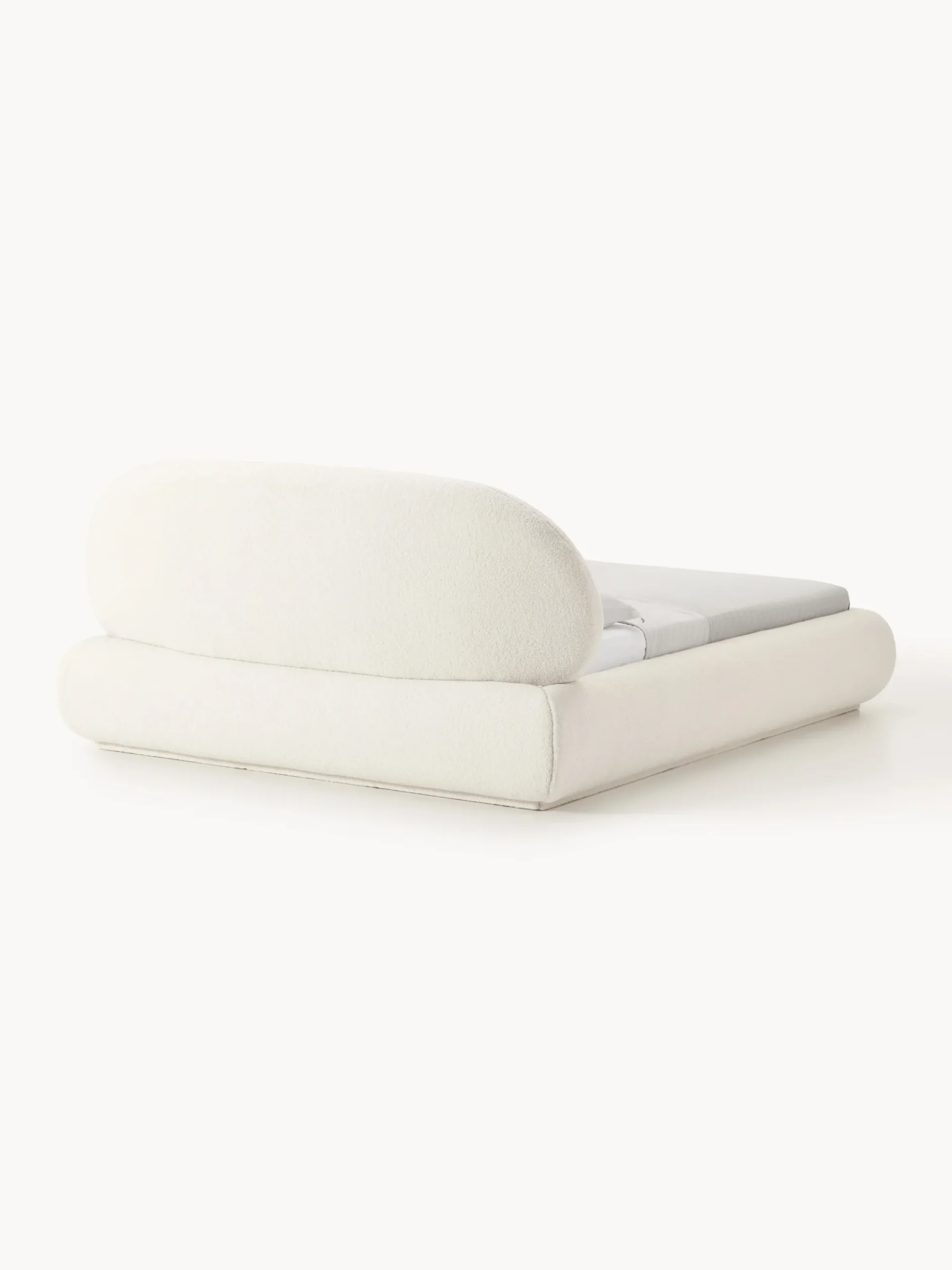 Letto imbottito in teddy con contenitore Alba