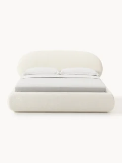 Letto imbottito in teddy con contenitore Alba