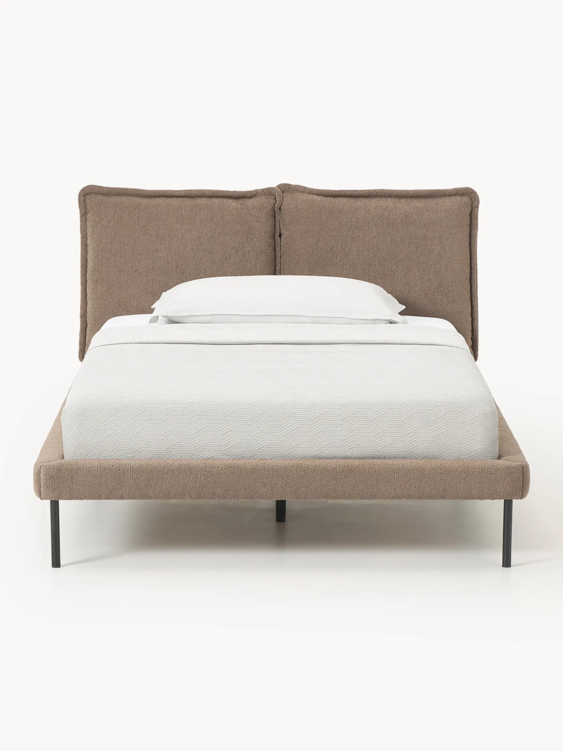 Letto imbottito in teddy bouclé Amelia