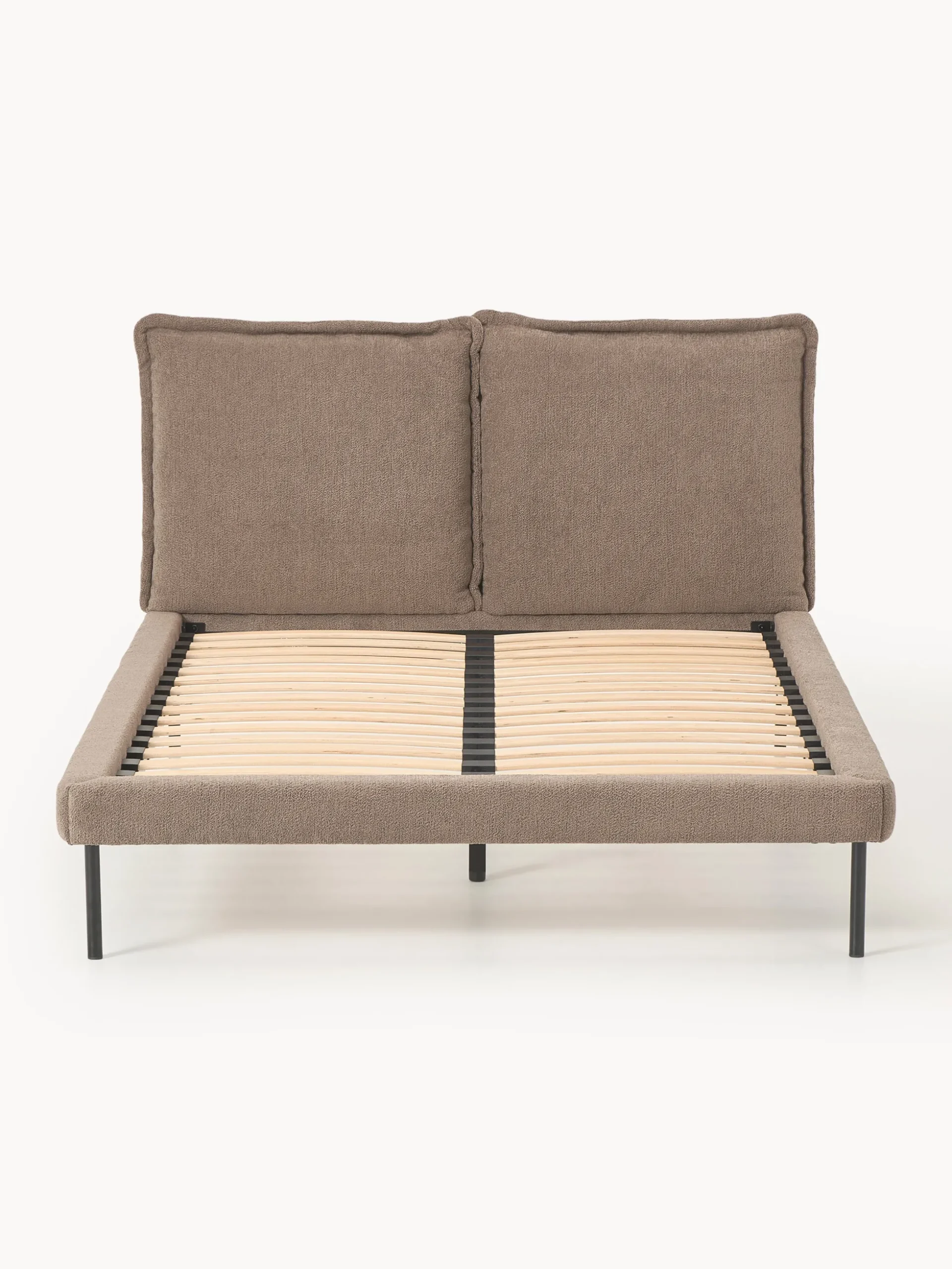 Letto imbottito in teddy bouclé Amelia