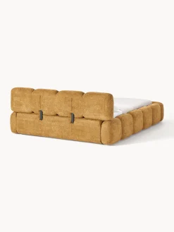 Letto imbottito in teddy-bouclé con spazio contenitore aggiuntivo Tayla