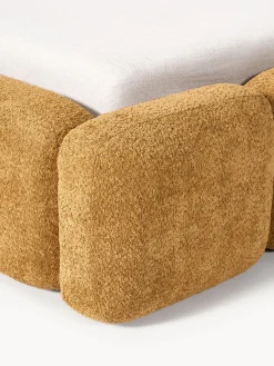 Letto imbottito in teddy-bouclé con spazio contenitore aggiuntivo Tayla