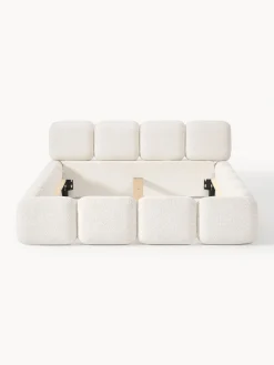 Letto imbottito in teddy-bouclé Tayla