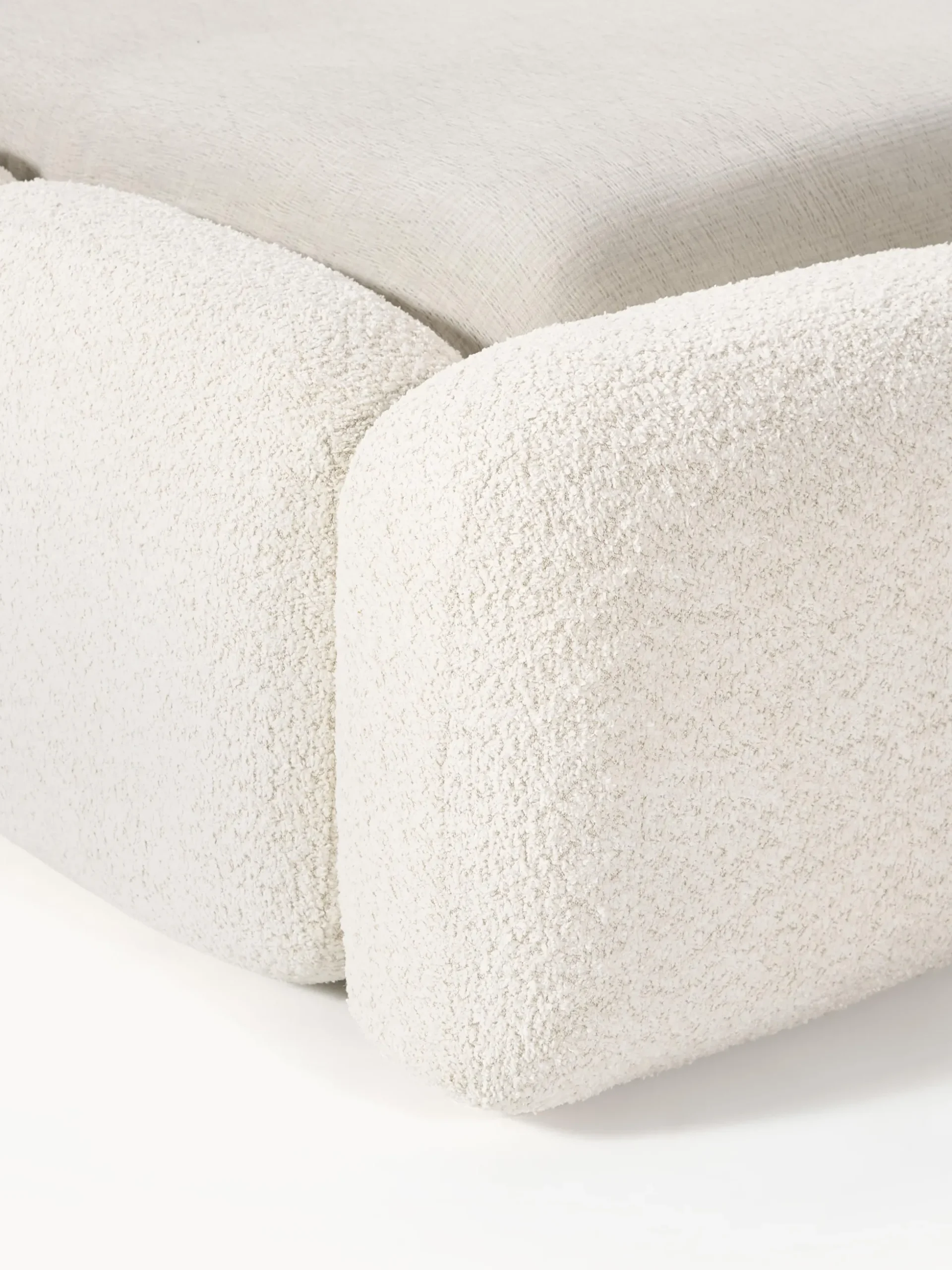 Letto imbottito in teddy-bouclé Tayla