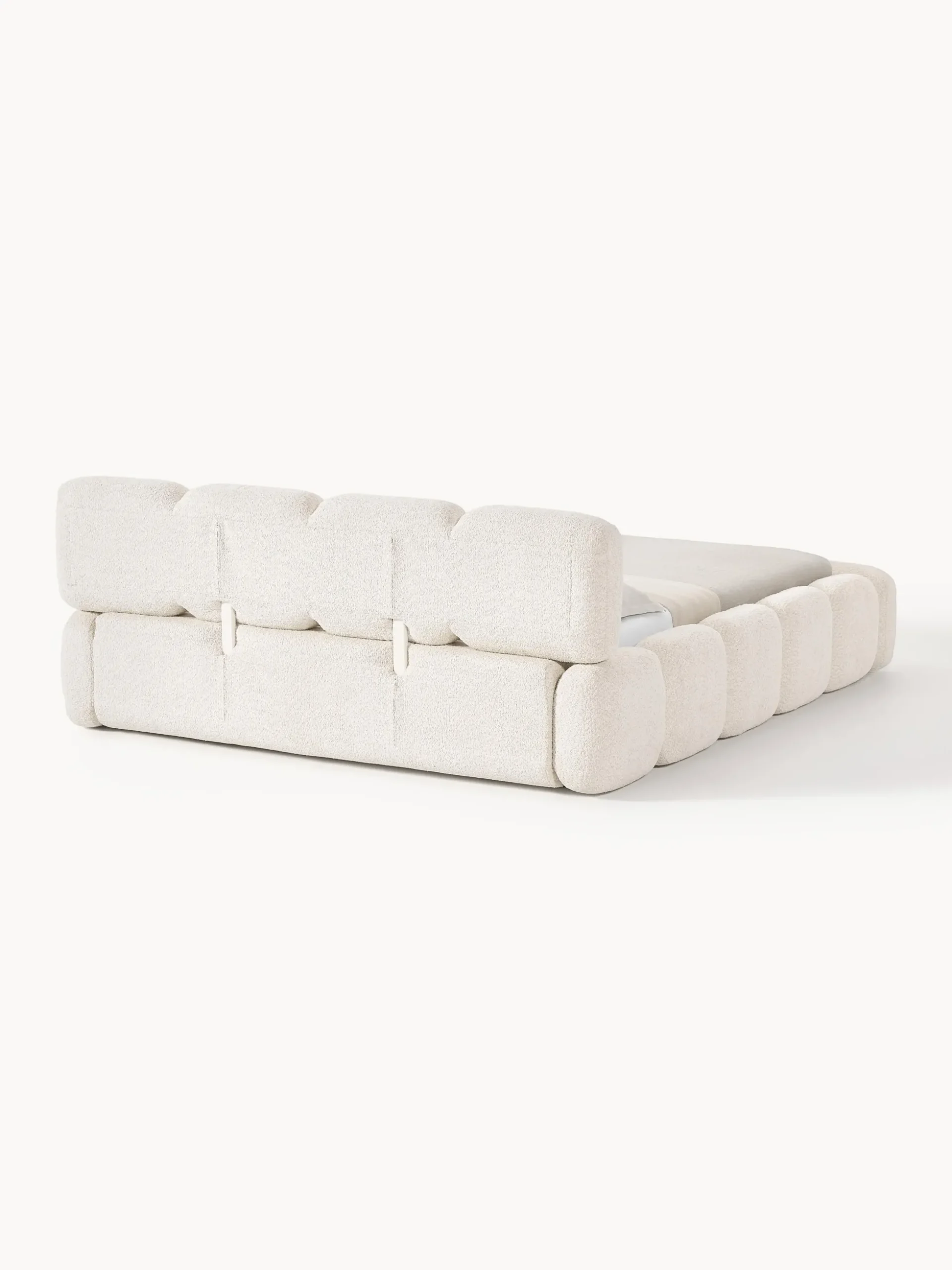 Letto imbottito in teddy-bouclé Tayla