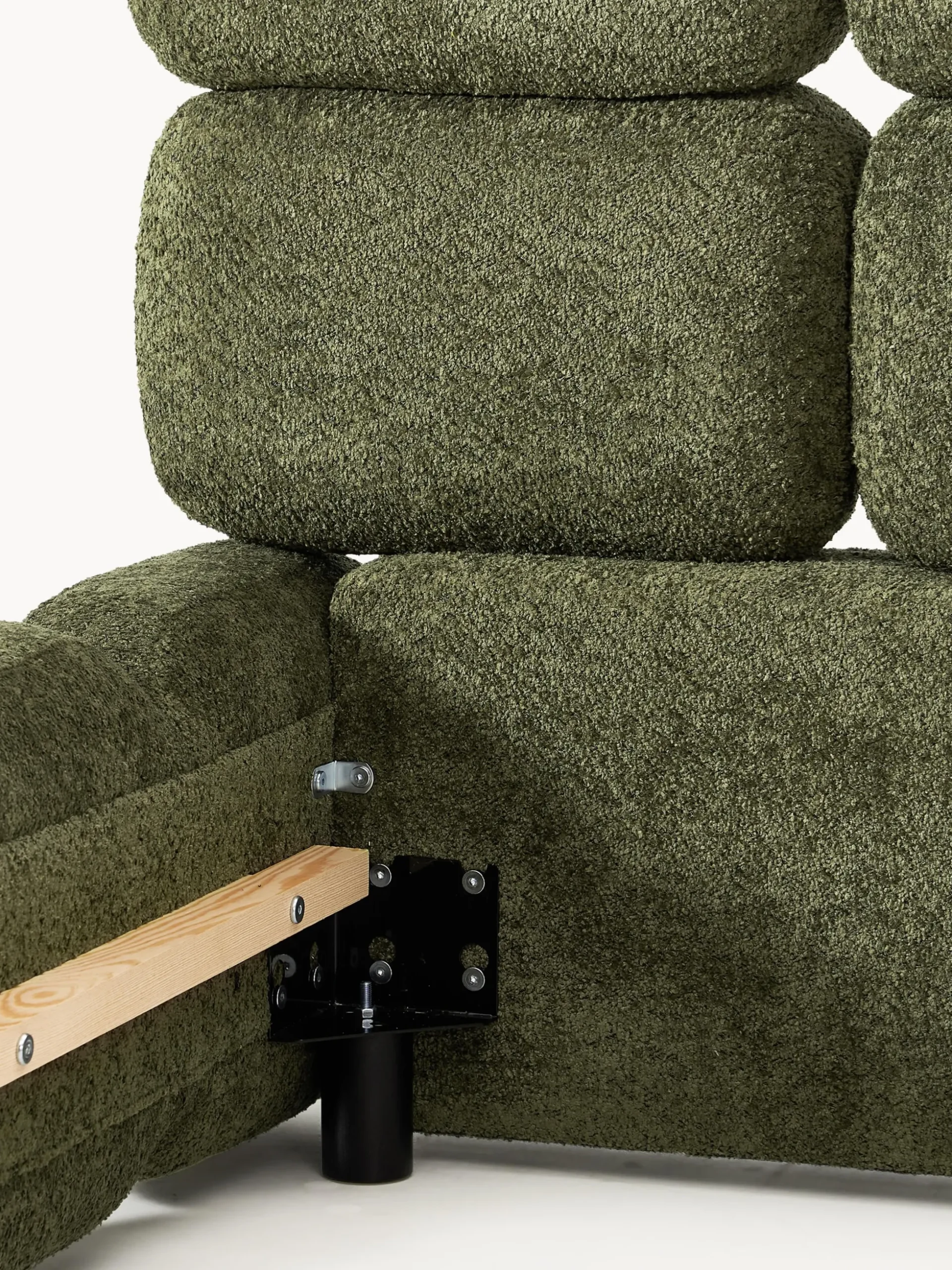 Letto imbottito in teddy-bouclé Tayla