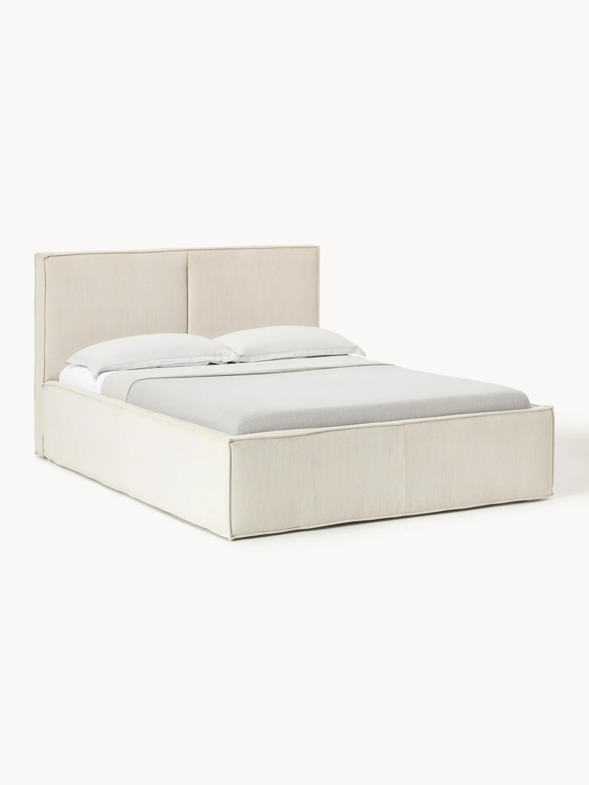 Letto imbottito in velluto a coste Dream