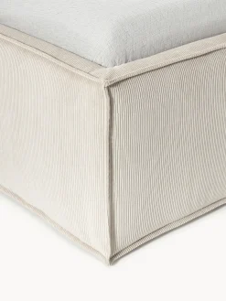 Letto imbottito in velluto a coste con spazio contenitore aggiuntivo Dream