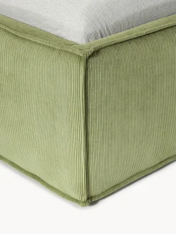 Letto imbottito in velluto a coste Dream