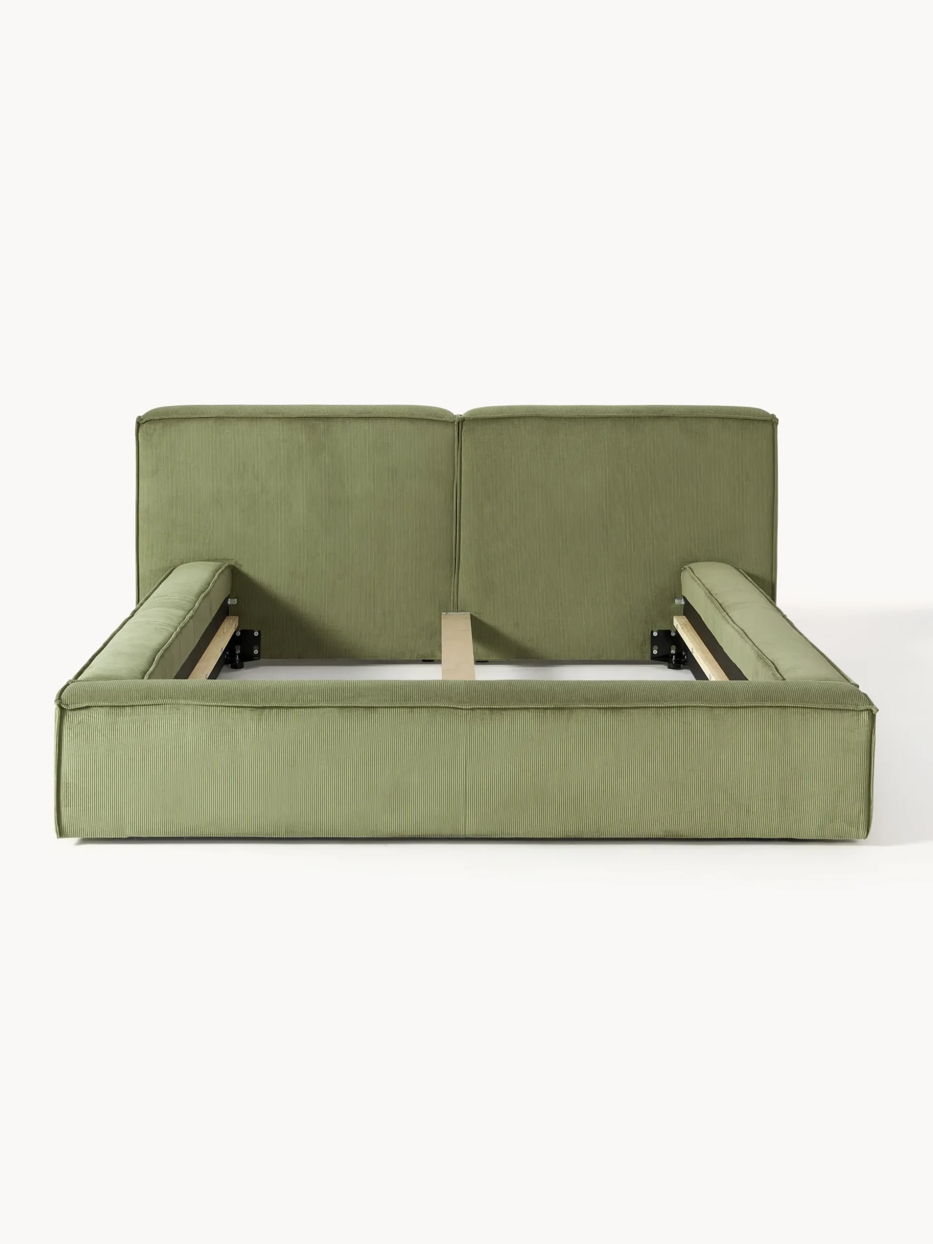 Letto imbottito in velluto a coste Lennon