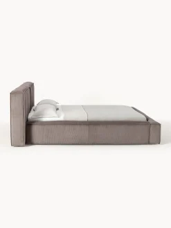 Letto imbottito in velluto a coste Lennon