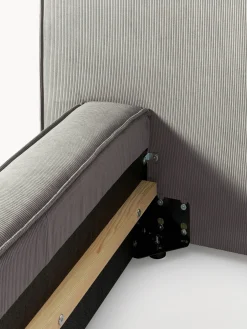 Letto imbottito in velluto a coste Lennon