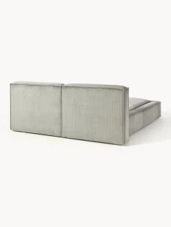 Letto imbottito in velluto a coste Lennon