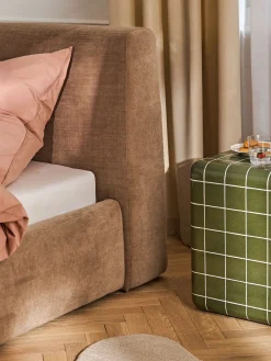 Letto imbottito singolo con contenitore Cloud