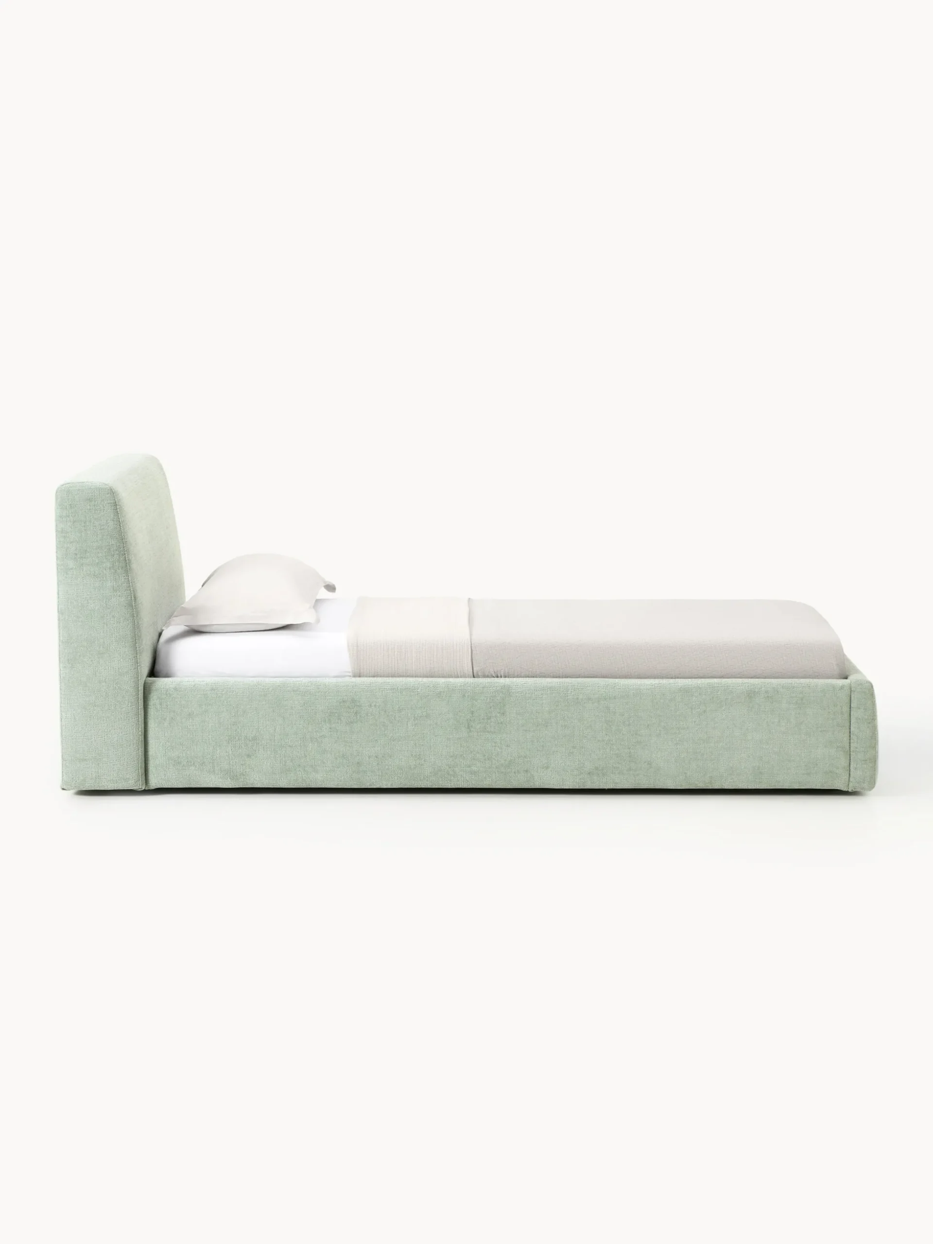 Letto imbottito singolo con contenitore Cloud