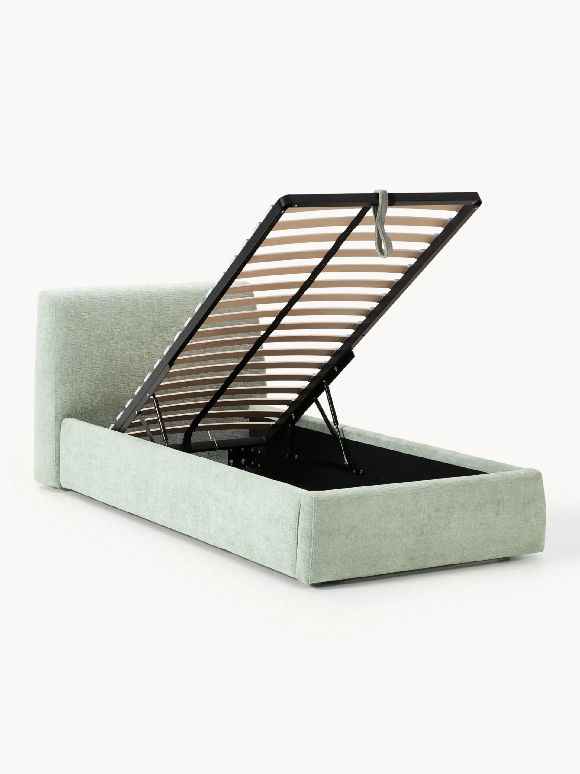 Letto imbottito singolo con contenitore Cloud