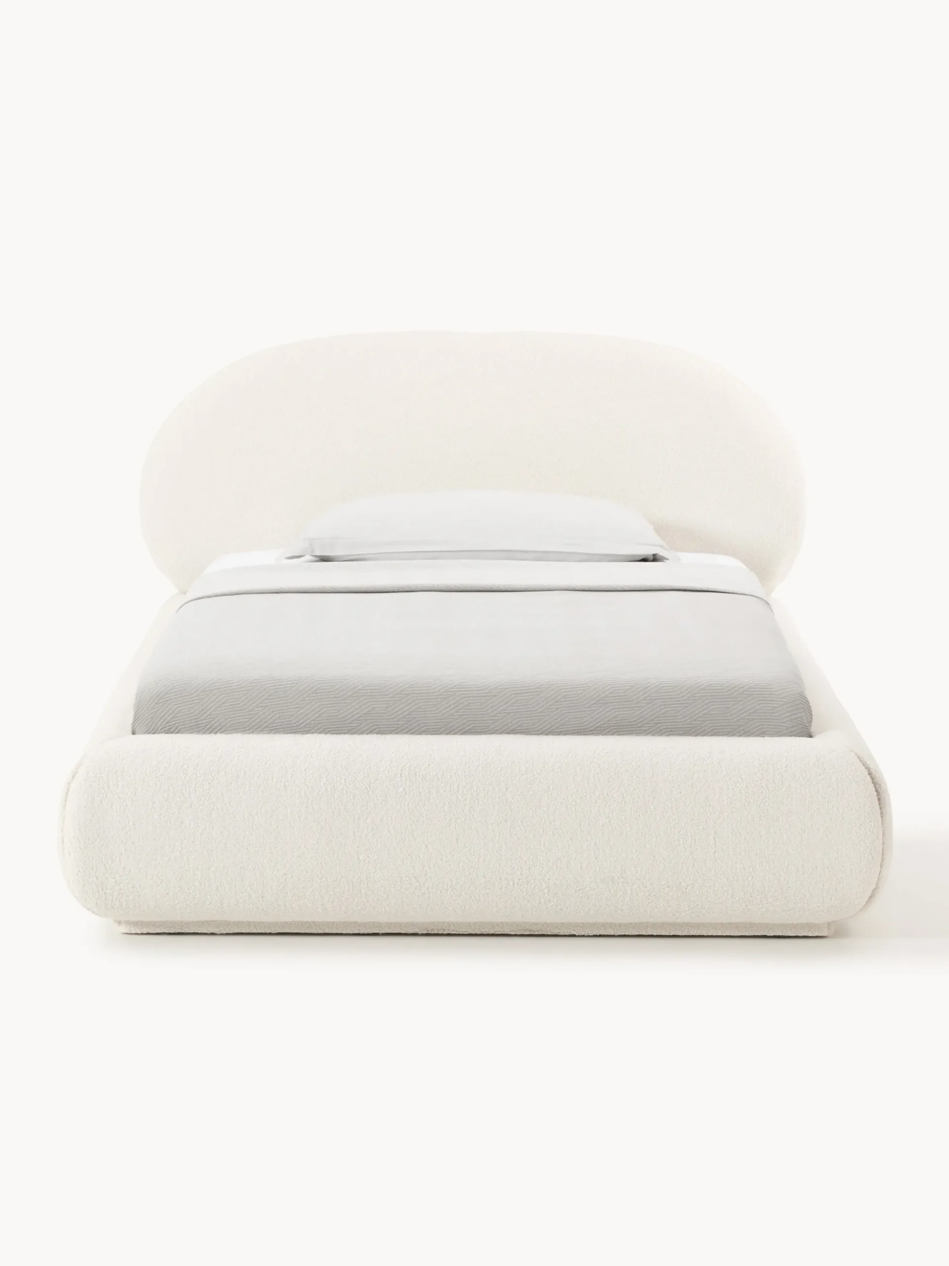 Letto imbottito singolo in teddy Alba