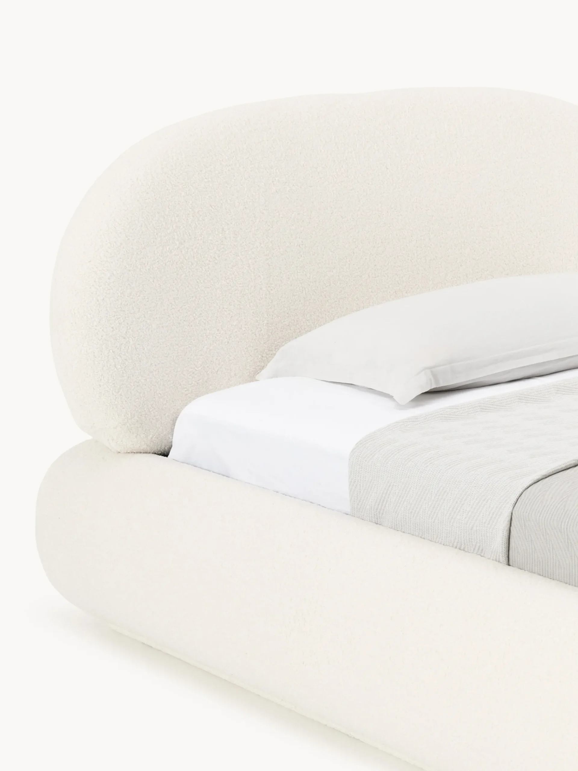 Letto imbottito singolo in teddy Alba