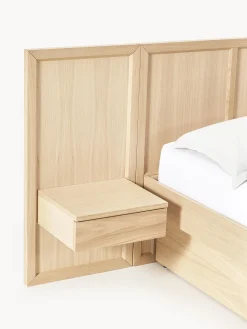 Letto in legno con comodini e testiera Nanto