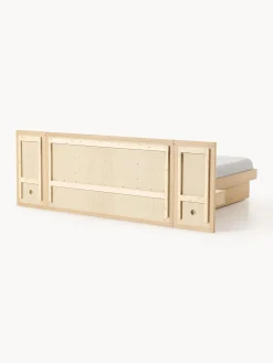 Letto in legno con comodini e testiera Nanto