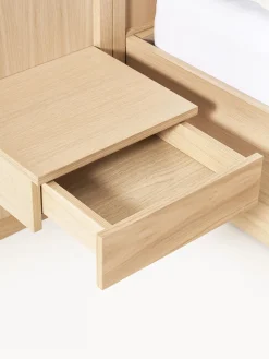 Letto in legno con comodini e testiera Nanto