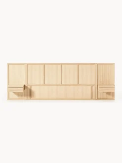 Letto in legno con comodini e testiera Nanto