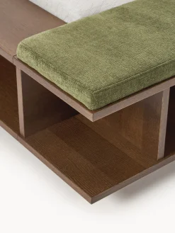 Letto in legno con panca e mensole laterali Clark