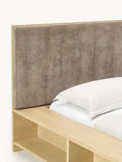 Letto in legno con panca e mensole laterali Clark