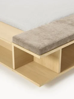 Letto in legno con panca e mensole laterali Clark