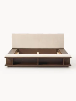 Letto in legno con panca e mensole laterali Clark