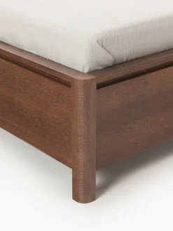Letto in legno con testiera imbottita e cassetti Santiago