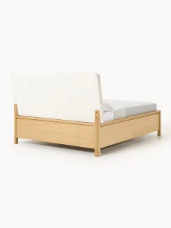 Letto in legno con testiera imbottita e cassetti Santiago