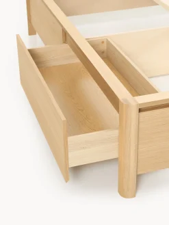 Letto in legno con testiera imbottita e cassetti Santiago