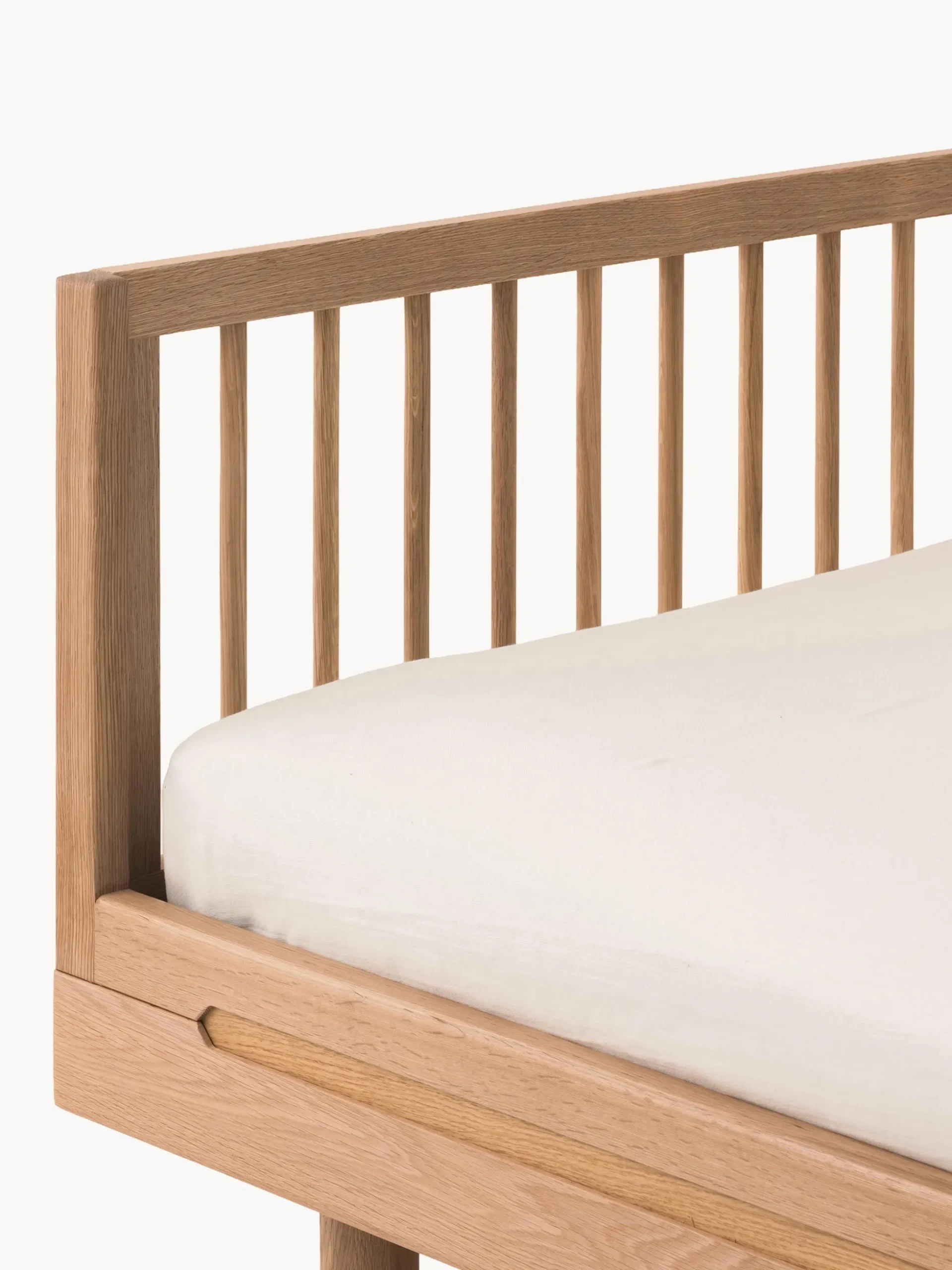 Letto per bambini in legno di quercia Pure, 90 x 200 cm