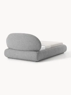 Letto singolo imbottito in bouclé Alba