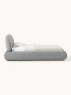 Letto singolo imbottito in bouclé Alba
