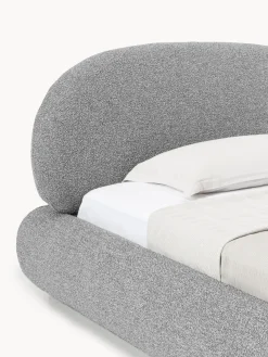 Letto singolo imbottito in bouclé Alba