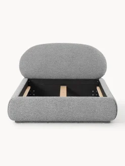 Letto singolo imbottito in bouclé Alba