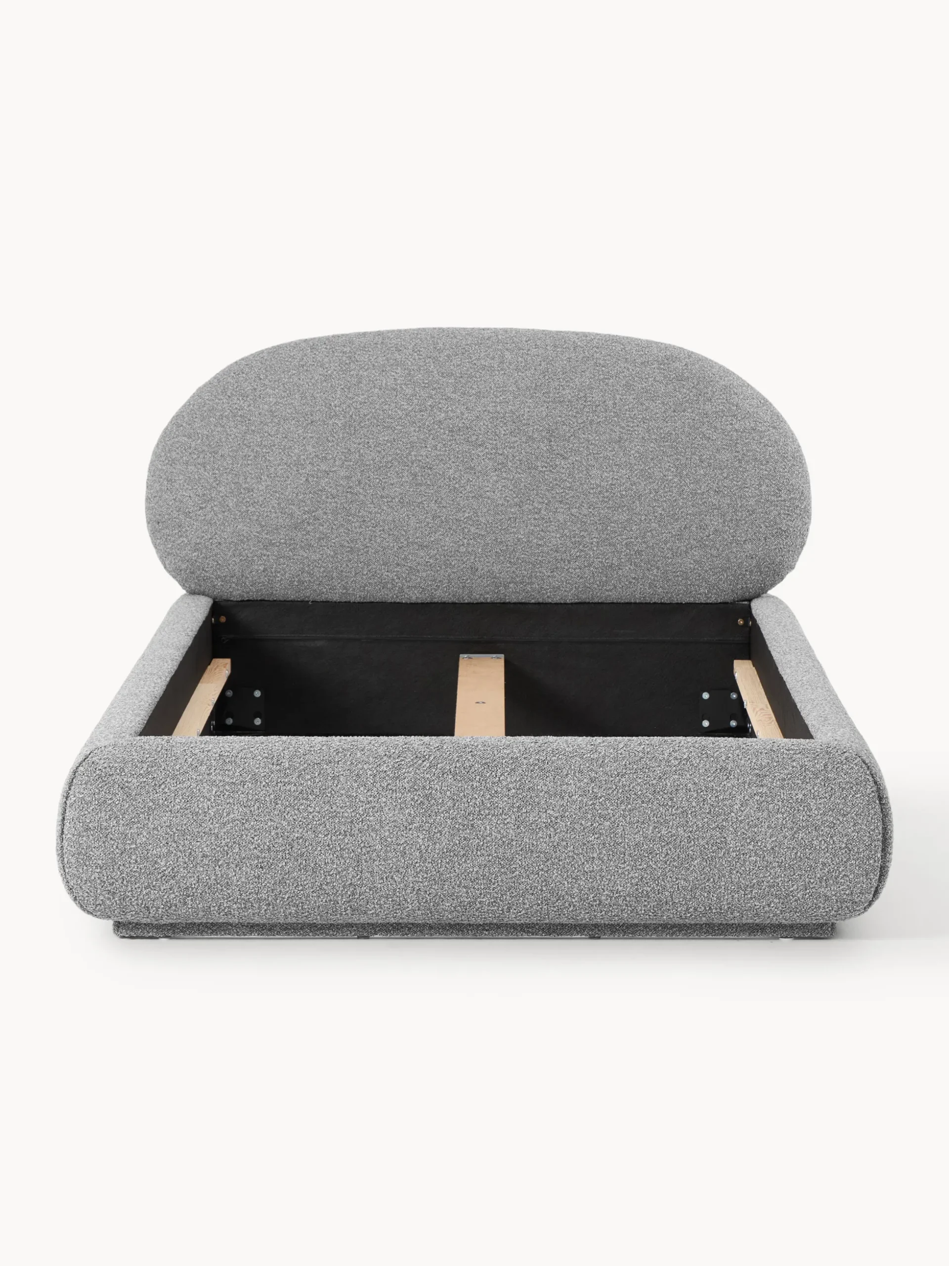 Letto singolo imbottito in bouclé Alba