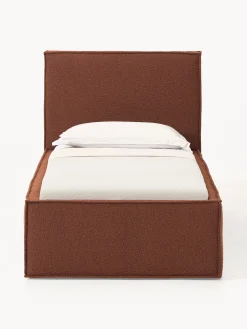 Letto singolo imbottito in bouclé Dream