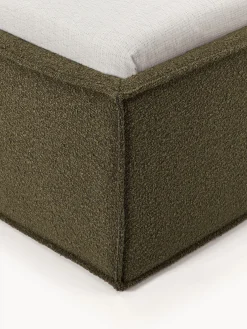 Letto singolo imbottito in bouclé Dream