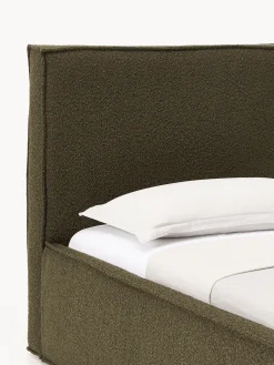 Letto singolo imbottito in bouclé Dream