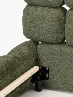 Letto singolo imbottito in teddy bouclé Tayla