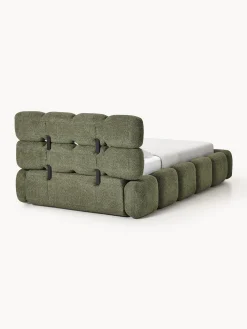 Letto singolo imbottito in teddy bouclé Tayla