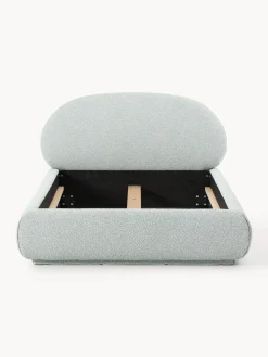 Letto singolo imbottito in bouclé Alba