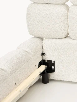 Letto singolo imbottito in teddy bouclé Tayla